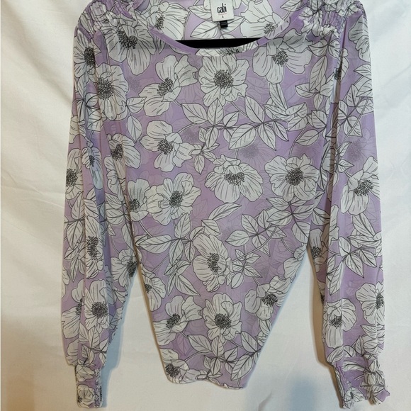 CAbi Tops - CAbi Lavender Floral Blouse